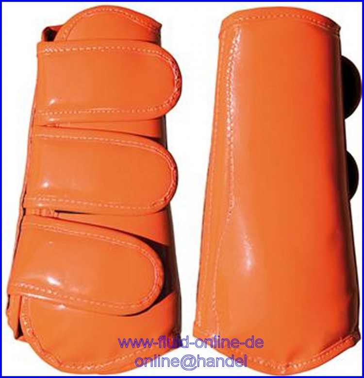 Harry's Horse Gamaschen Diamond Lack - Farbe: orange - Größe: M
