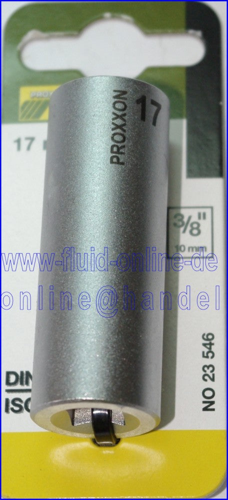 PROXXON 23546 Tiefbett Steckschlüsseleinsatz / Nuss 17mm Antrieb 10mm (3/8")