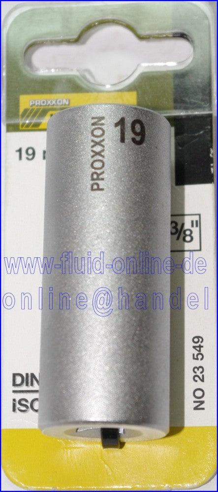 PROXXON 23549 Tiefbett Steckschlüsseleinsatz / Nuss 19mm Antrieb 10mm (3/8")