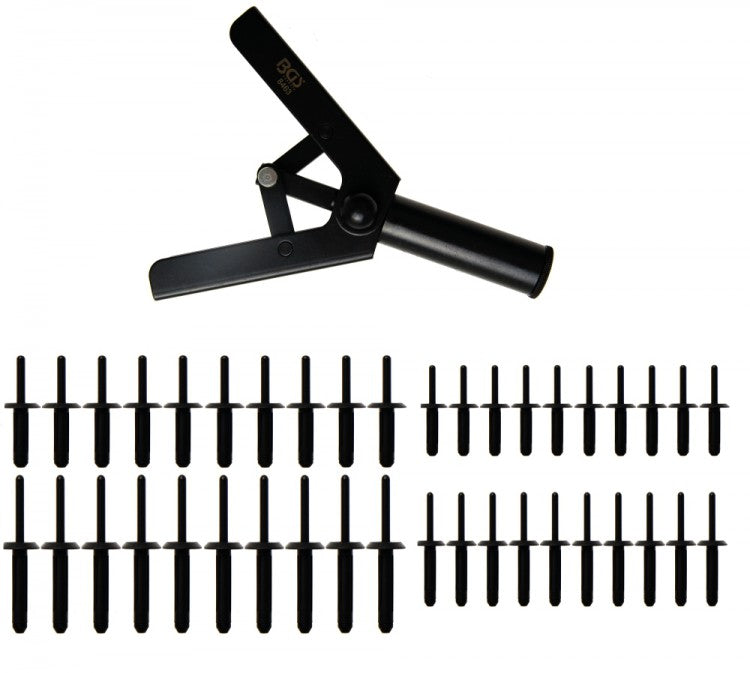 BGS 8463 Zange für Kunststoffnieten Nietzange Nietwerkzeug + 40 Nieten