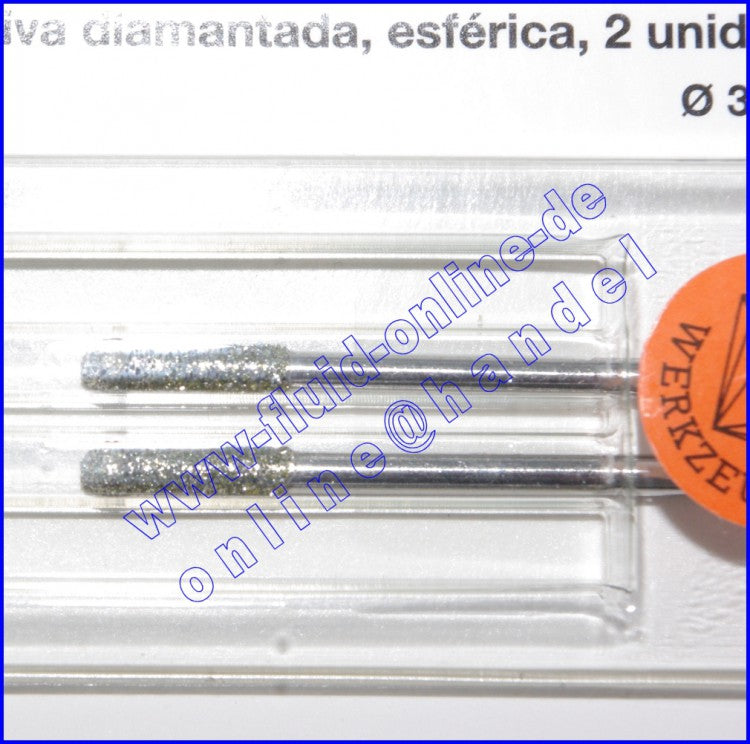 PROXXON 28234 Diamantschleifstifte Form Kugel Ø 3,2mm 2 Stück/Packung