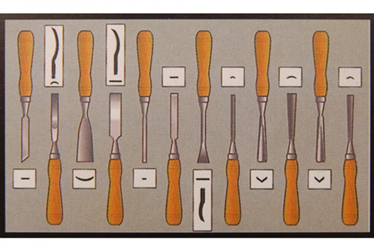 BGS 52712 Satz Schnitzwerkzeug Schnitzmesser Beitel 12 teilig in Holzkiste