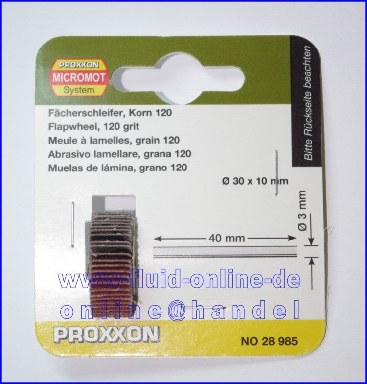 PROXXON 28985 Fächerschleifer / Schleiffächer 30x10mm Korn 120 Korund