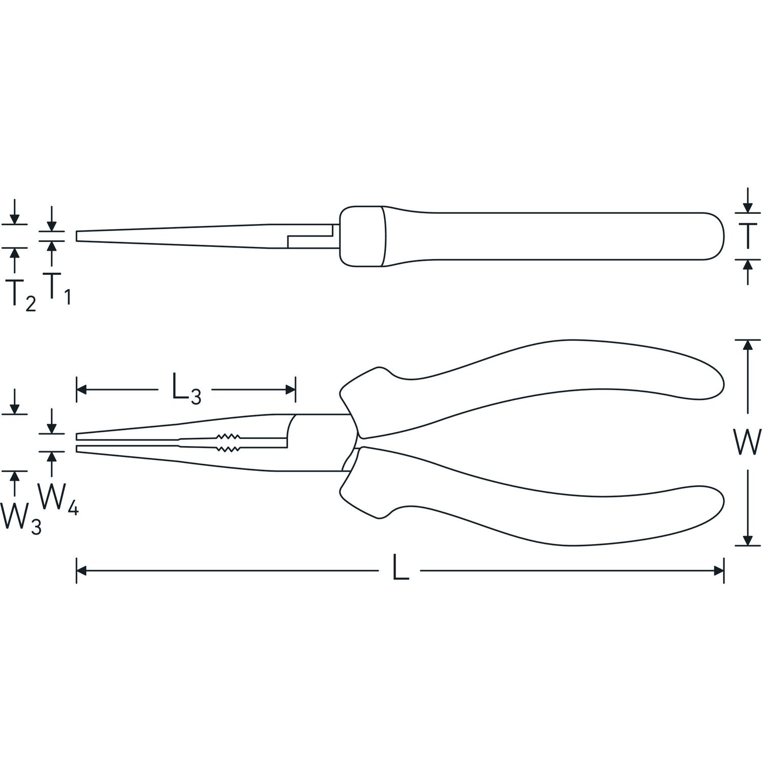 STAHLWILLE 6730 Telefonzange Länge 200mm - 67301200