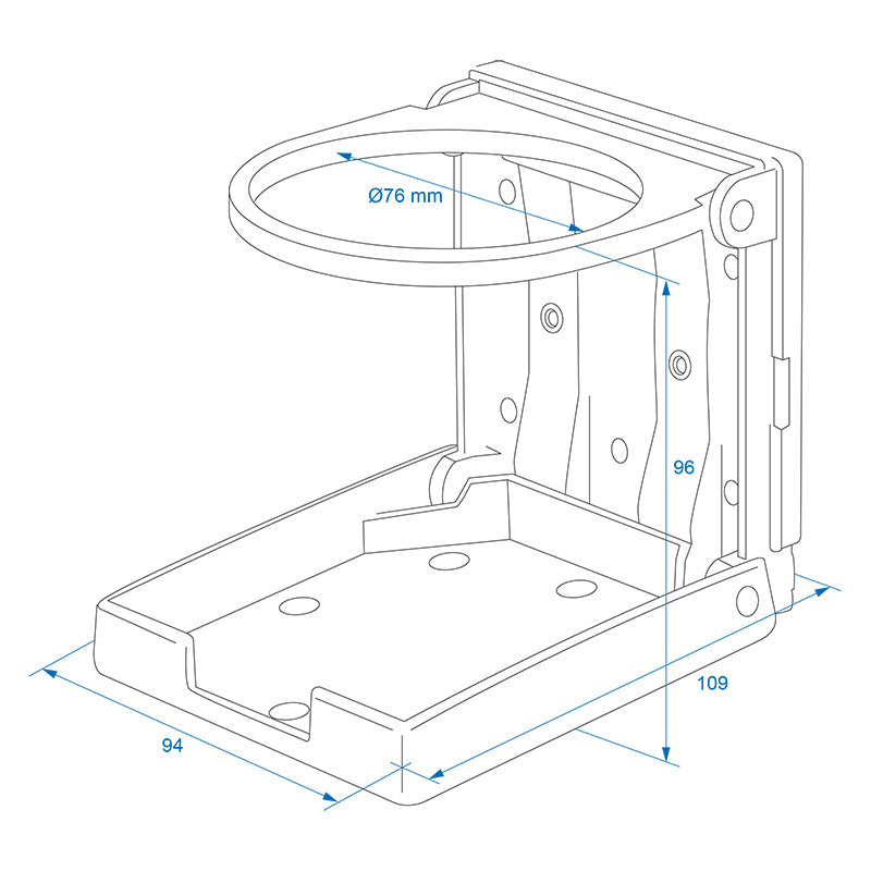 ProPlus 761474 Getränkehalter Flaschenhalter klappbar faltbar max. Ø76mm