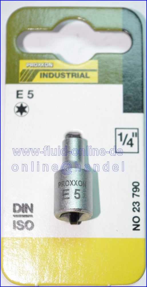 PROXXON 23790 Aussen Torx Einsatz Nuss E5 Antrieb 6,3mm (1/4')