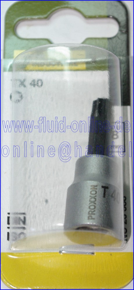PROXXON 23588 TX40 Torx Einsatz Nuss Antrieb 10mm (3/8") ohne Bohrung