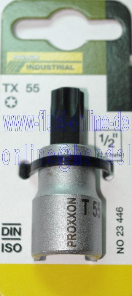 PROXXON 23446 TX55 TORX Einsatz Nuss 55mm lang Antrieb 12,5mm (1/2')