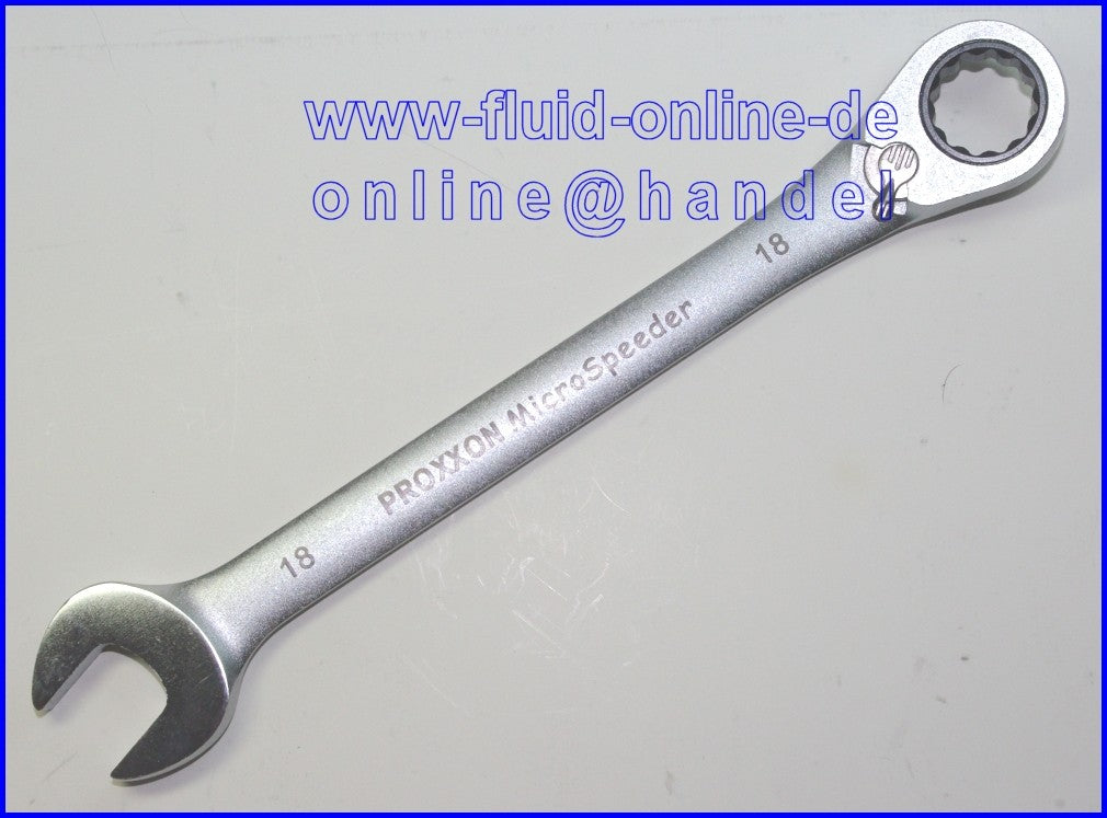 PROXXON 23140 MicroSpeeder 18mm Ratschen-Ringmaulschlüssel 15° Abwinklung