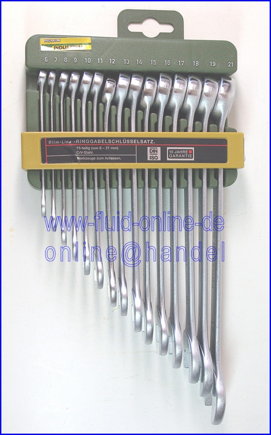 PROXXON 23821 Satz Ringmaulschlüssel 6-21mm 15 teiliger mit Wandhalter