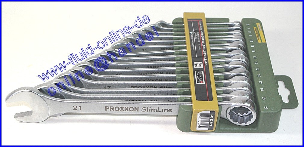 PROXXON 23821 Satz Ringmaulschlüssel 6-21mm 15 teiliger mit Wandhalter