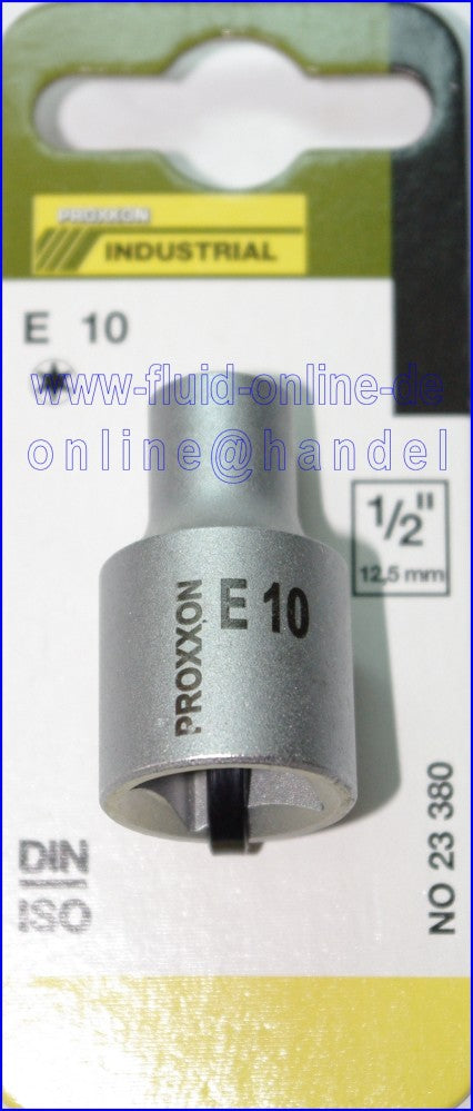 PROXXON 23380 Aussen Torx Einsatz Nuss E10 Antrieb 12,5mm (1/2")
