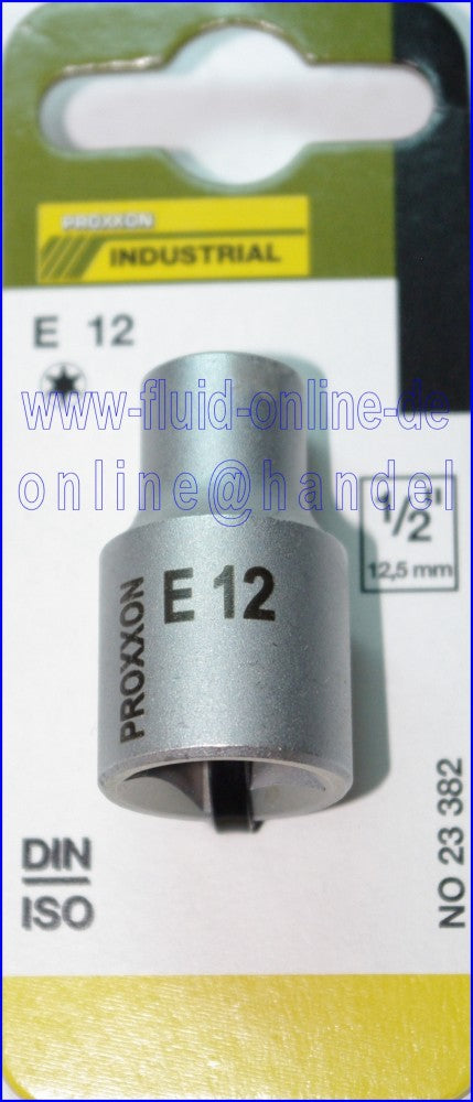 PROXXON 23382 Aussen Torx Einsatz Nuss E12 Antrieb 12,5mm (1/2")