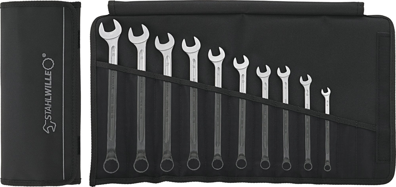 STAHLWILLE 14/10KT Satz Ring-Maulschlüssel Satz LANG OPEN-BOX - SW 8-19mm - 96401007