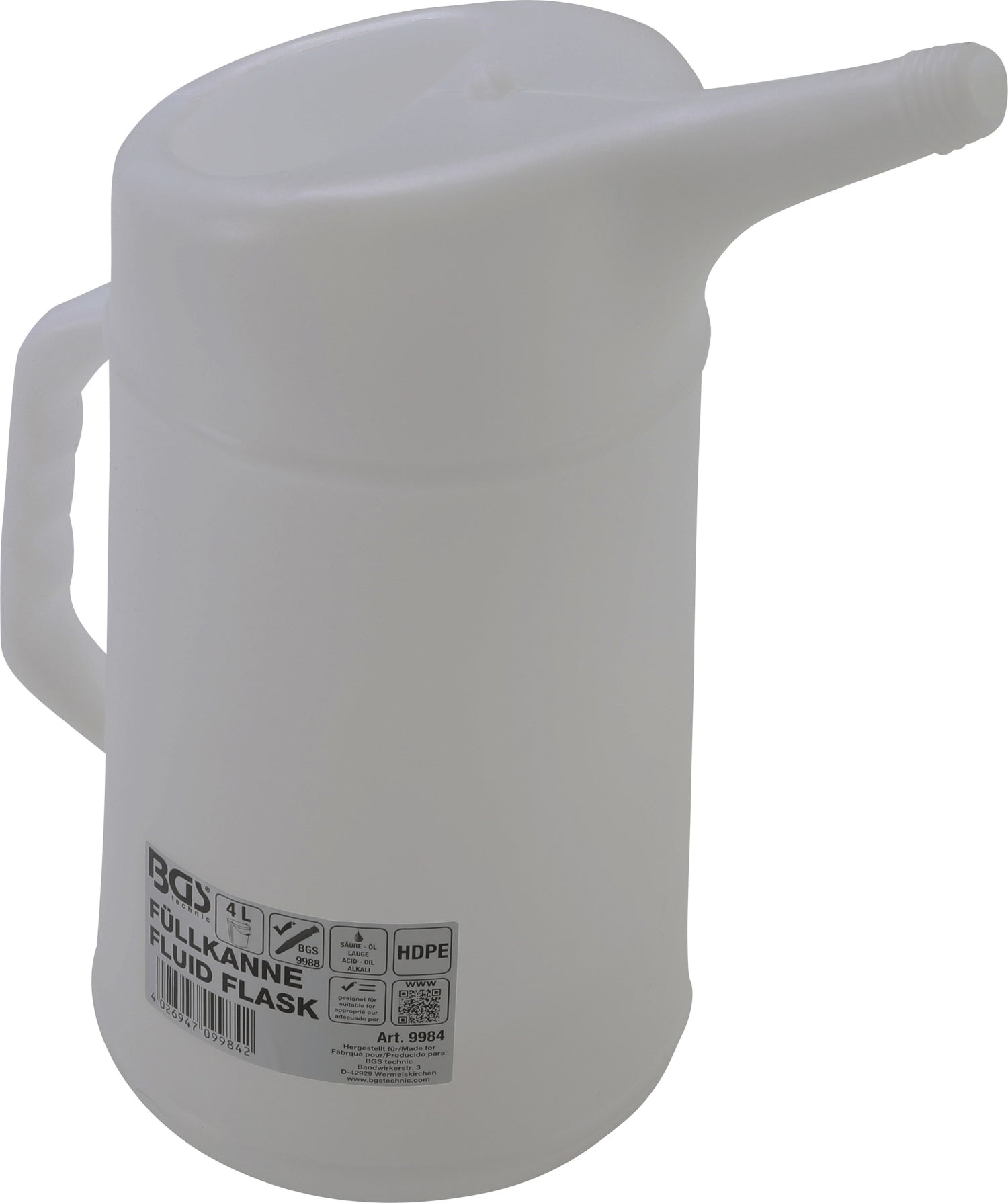 BGS 9984 Füllkanne zum Einfüllen Öl Wasser Diesel Ölkanne 4 Liter