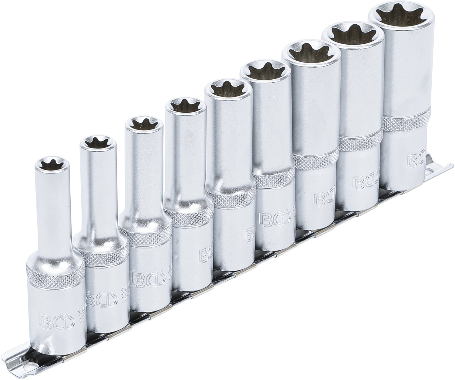 BGS 2026 Nüsse TORX aussen E-Profil LANGE AUSFÜHRUNG E10-E24 12,5mm (1/2")
