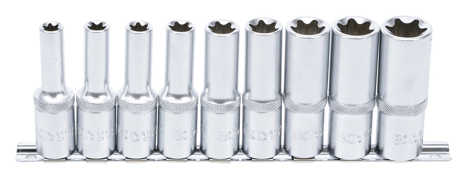 BGS 2026 Nüsse TORX aussen E-Profil LANGE AUSFÜHRUNG E10-E24 12,5mm (1/2")