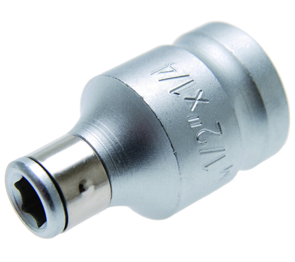 BGS 8201 Bit Adapter mit Haltekugel Antrieb 12,5mm (1/2") auf Sechskant 6,3mm (1/4")