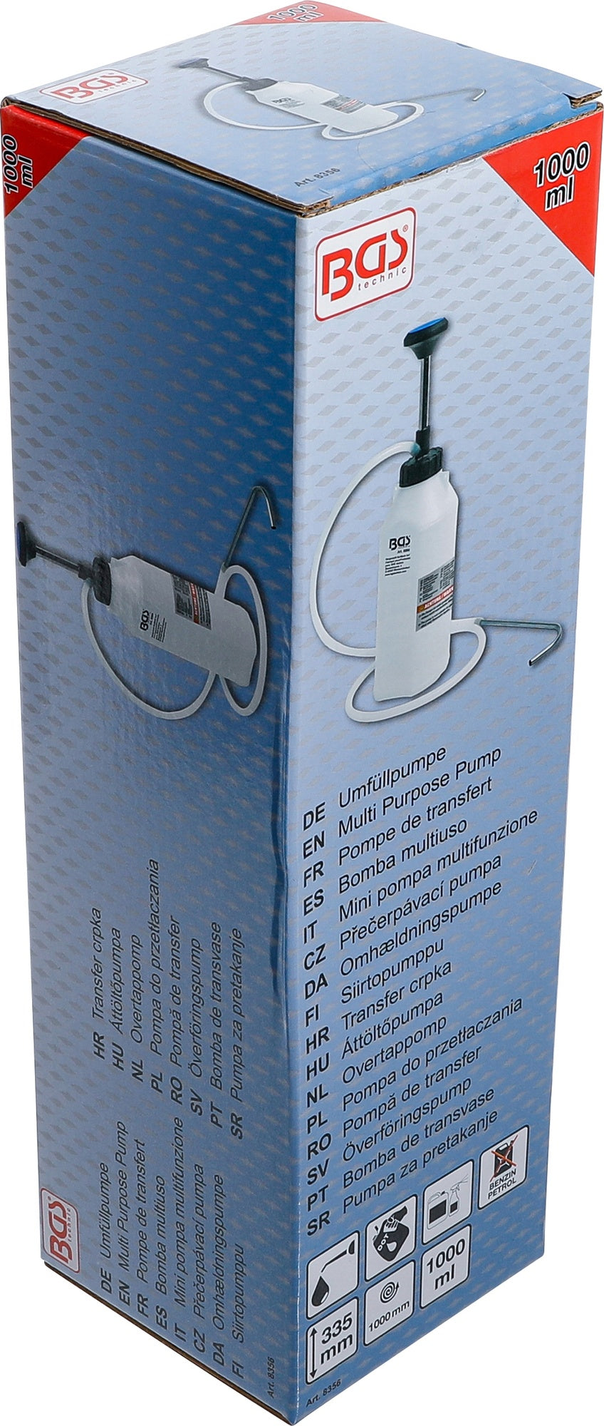 BGS 8356 Umfüllpumpe Einfüllpumpe Handpumpe 1 Liter für Öl Bremsflüssigkeit Reinigungsmittel