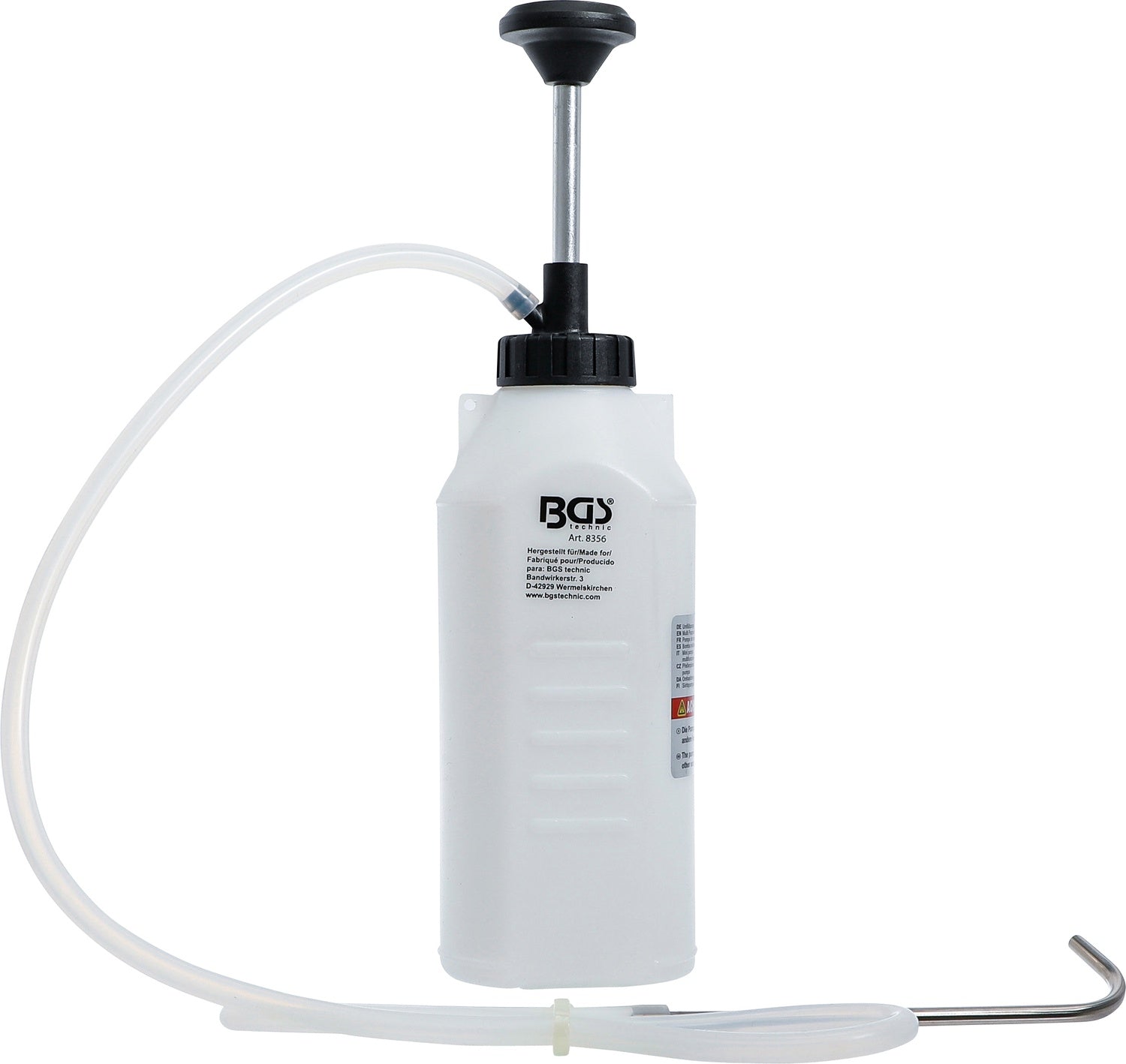 BGS 8356 Umfüllpumpe Einfüllpumpe Handpumpe 1 Liter für Öl Bremsflüssigkeit Reinigungsmittel