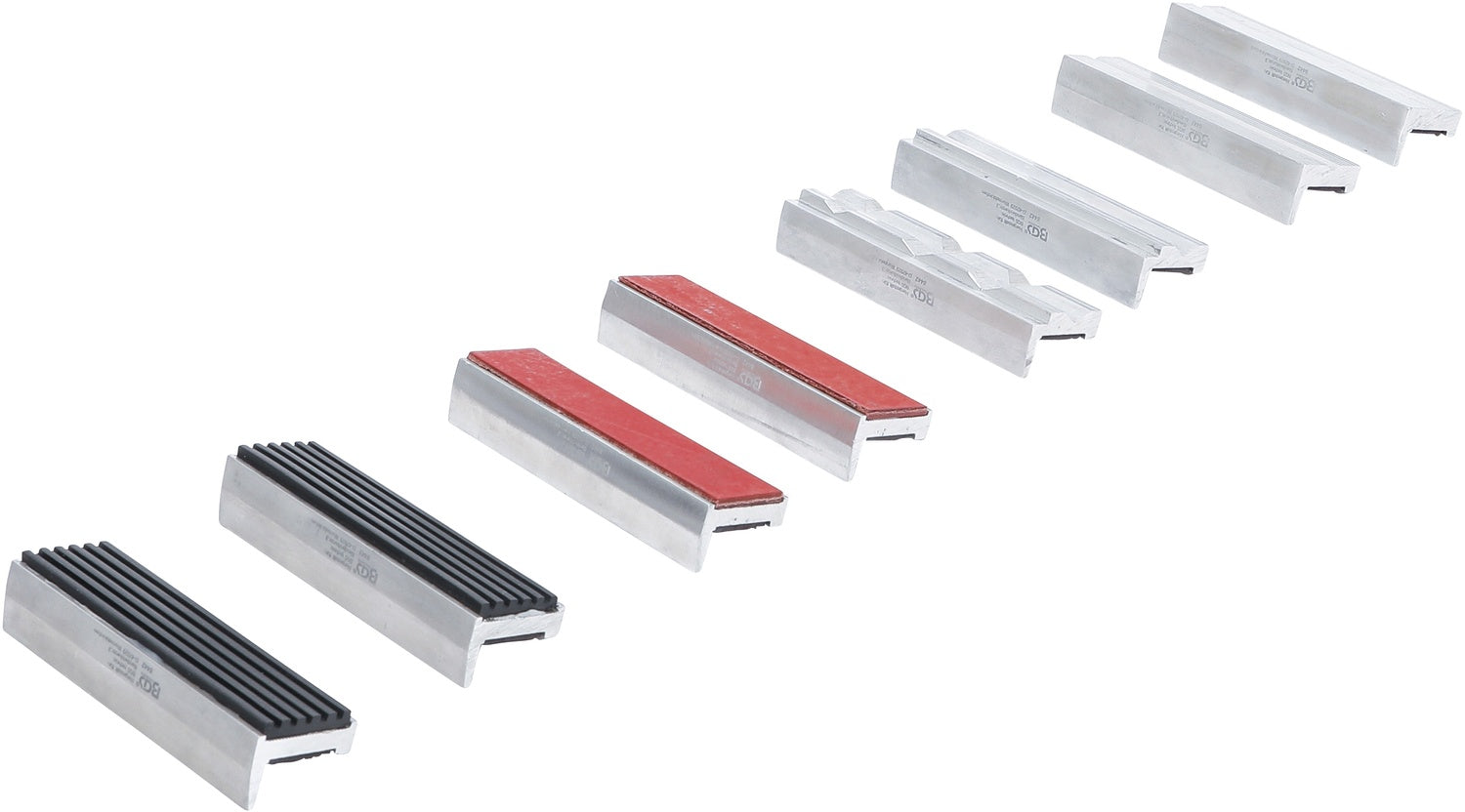 BGS 8442 Satz Schraubstock Schutzbacken aus Aluminium Breite 100mm 8 teilig