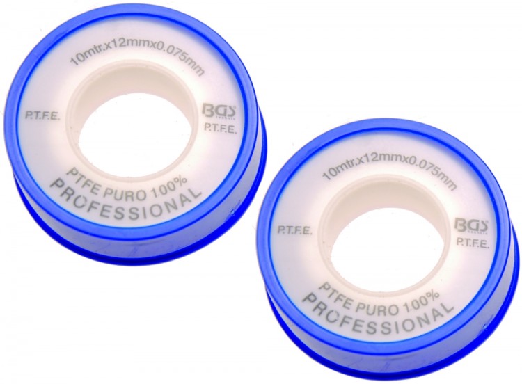 BGS 8582 PTFE Dichtband Teflonband Länge 10 Meter 2 Rollen / Packung