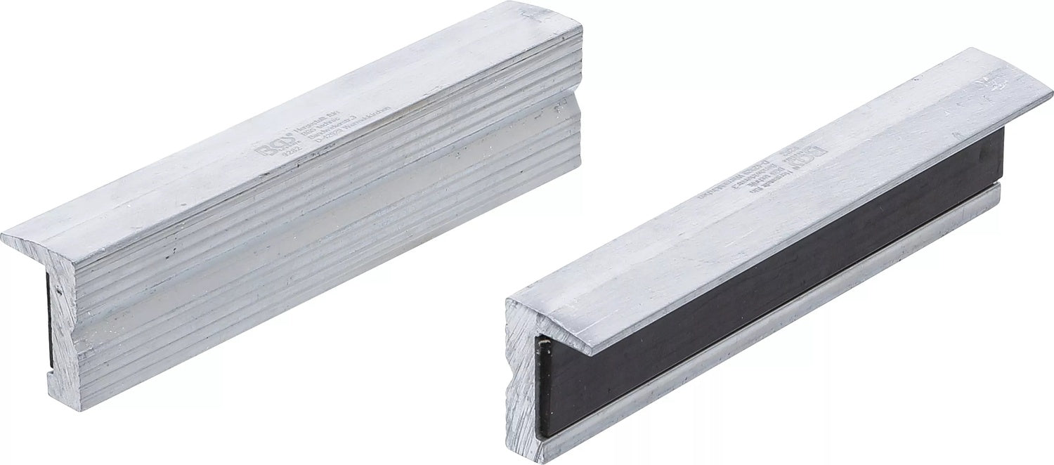 BGS 9282 Satz Schraubstock Schutzbacken aus Aluminium H Profil Breite 125mm 2 teilig