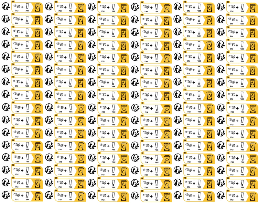 Fluid ES006 96 x Aufkleber Etiketten Label Frankreich Symbol Triman + Box + Tube