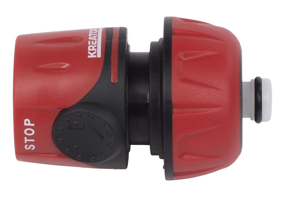 KREATOR KRTGR6004 Wasserstop Schnellkupplung Steckkupplung für Gartenschlauch Ø19mm (3/4")