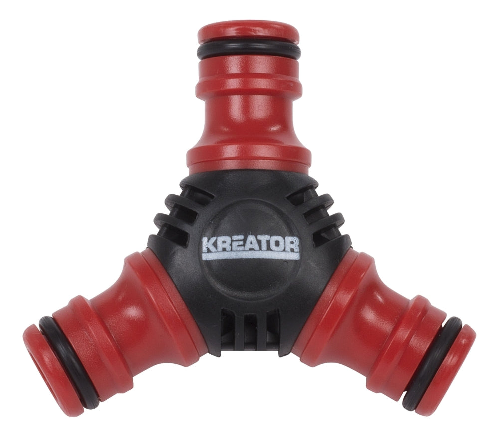 KREATOR KRTGR6015 3 fach Verbinder Verteiler Y Kupplung mit 3 x 1/2" Anschluß männlich