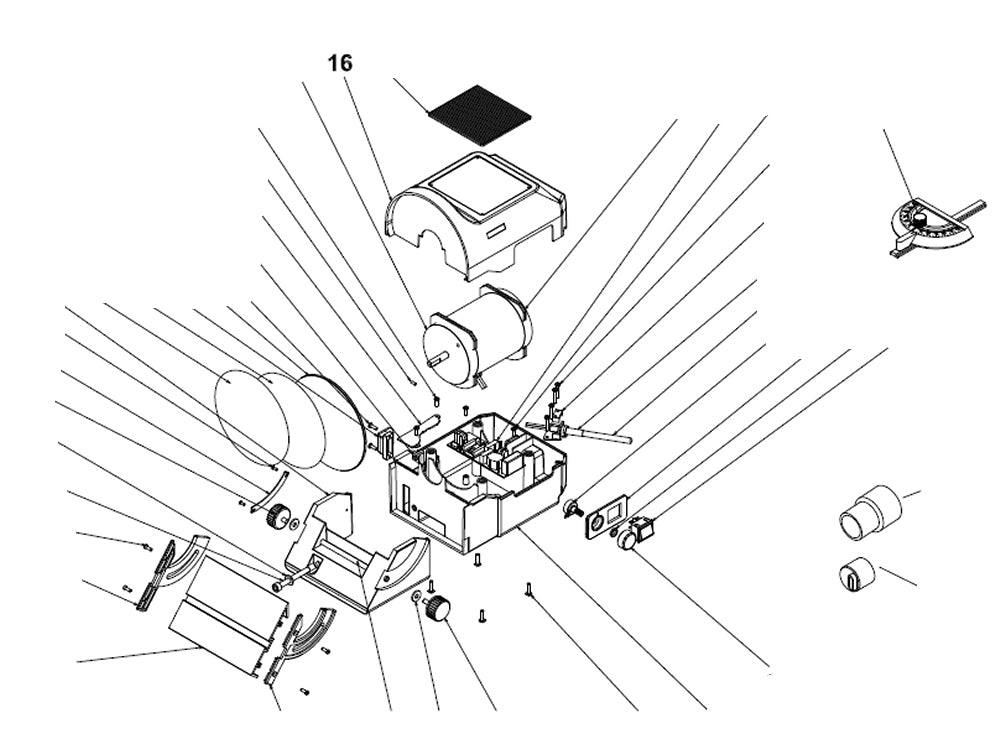 PROXXON 27060-16 Gehäuseoberteil für Tellerschleifgerät TG125/E