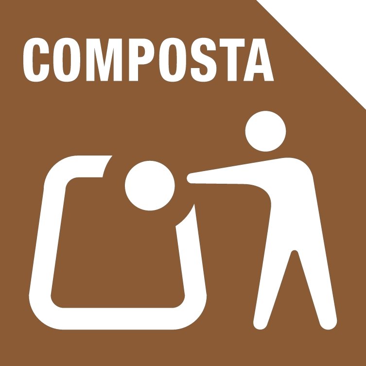 Fluid ES002 96 x Aufkleber Etiketten Spanien Composta Braun für Kompost