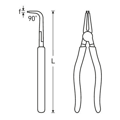 STAHLWILLE 6544 Sicherungsringzange für Innenringe gewinkelt Länge 170mm - 65446121