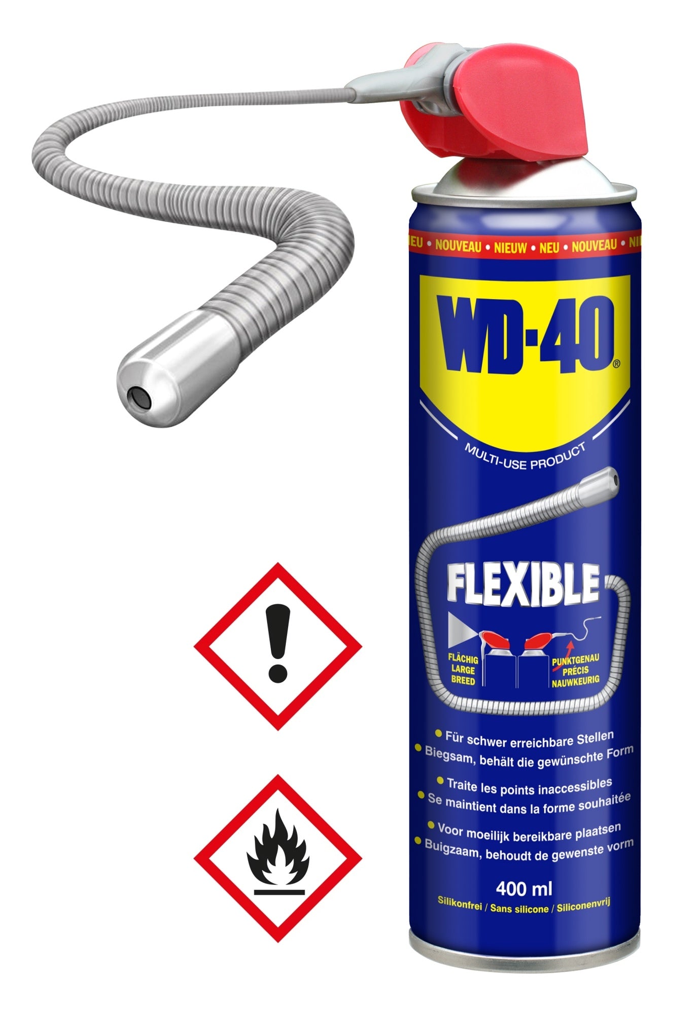 WD-40 Multifunktionsprodukt Flexible 400ml Dose mit biegsamen Sprührohr - WD40 31688