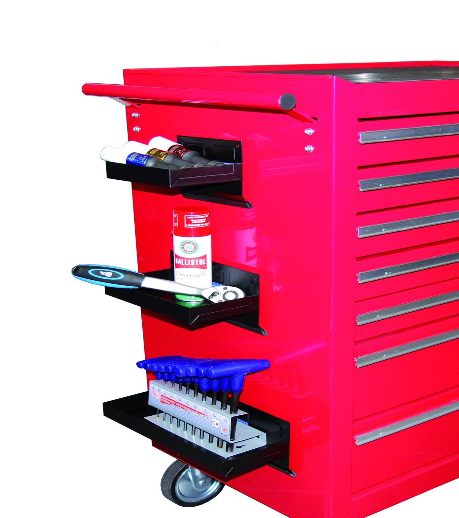 BGS 67150 Set Ablagen für Werkstattwagen magnetisch 3teilig 150 210 310mm