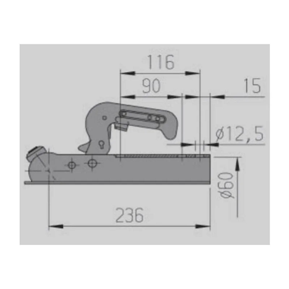 ALKO_1367024 AL-KO Kugelkupplung AK7 rund Ø60mm 750kg Anhängerkupplung