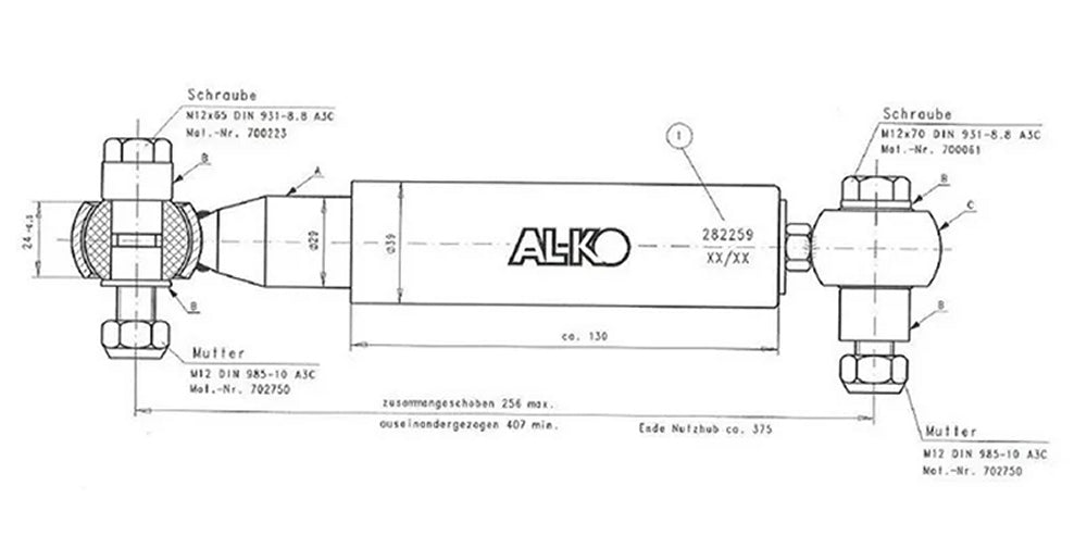 ALKO_244084 AL-KO Achteck Stoßdämpfer grün 900 - 1600kg Alko
