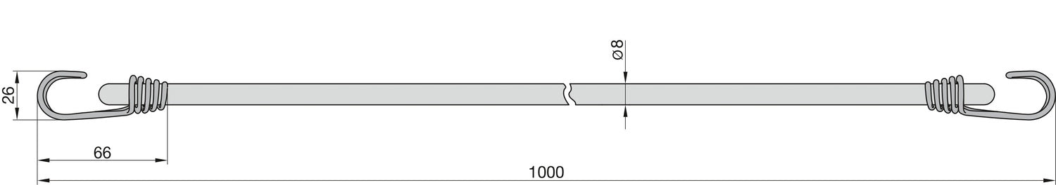 BASI 0004-0303 GSS 303 Gummispannseile 2 Spanngurte Gelb Spanngummi