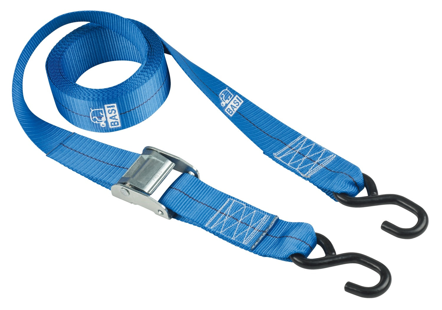 BASI 0004-0307 2 Stück Spanngurt SG 307 mit Klemmschloss und S-Haken Transportsicherung