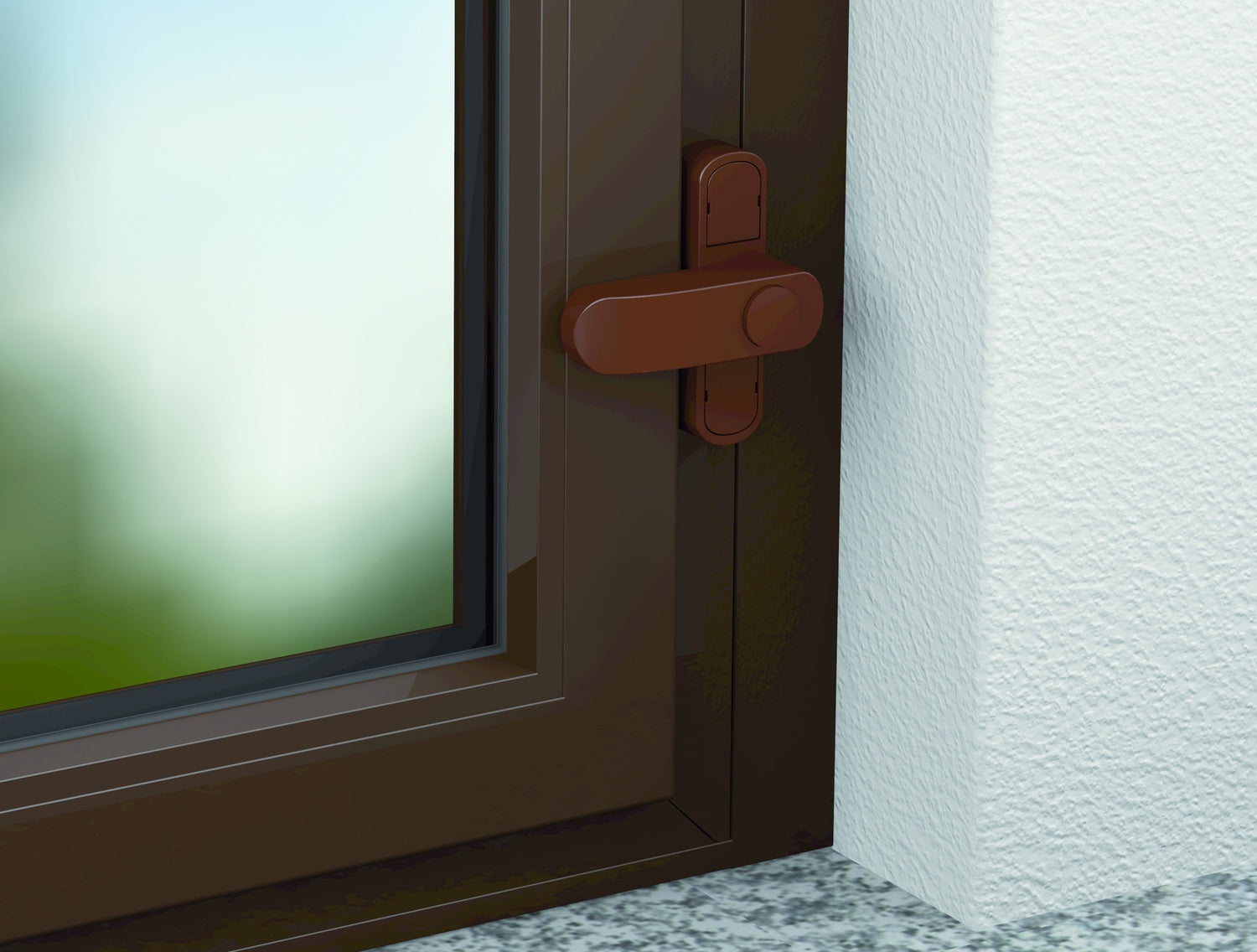 BASI FS 500 Braun Fenster Fenstertüren einflügelig Zusatzsicherung