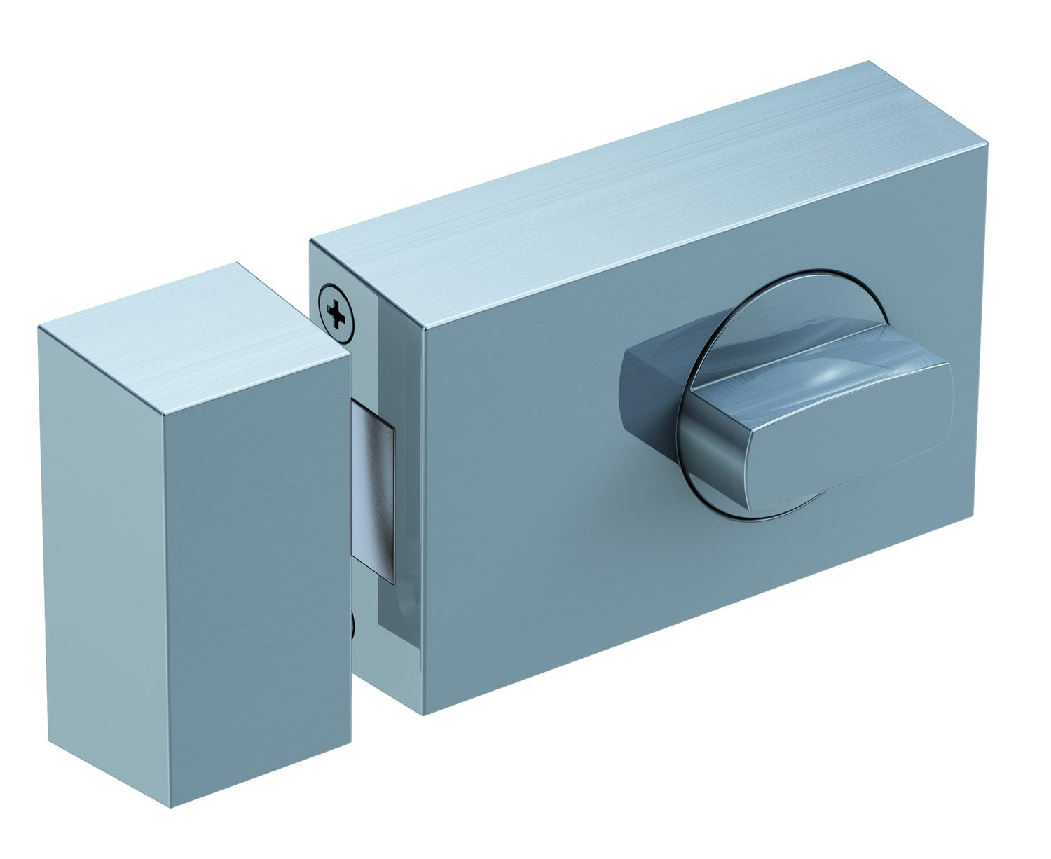 BASI KS 500-60 Edelstahlfarben Türzusatzschloss Eckig Dornmaß 60mm