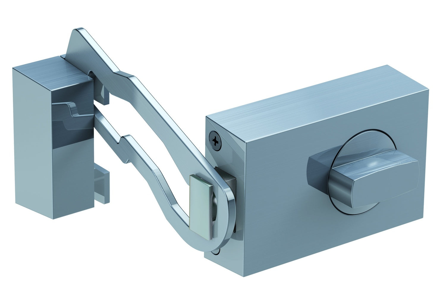 BASI KS 500-60 Edelstahlfarben Türzusatzschloss Eckig Sperrbügel Dornmaß 60mm - 1302-0208