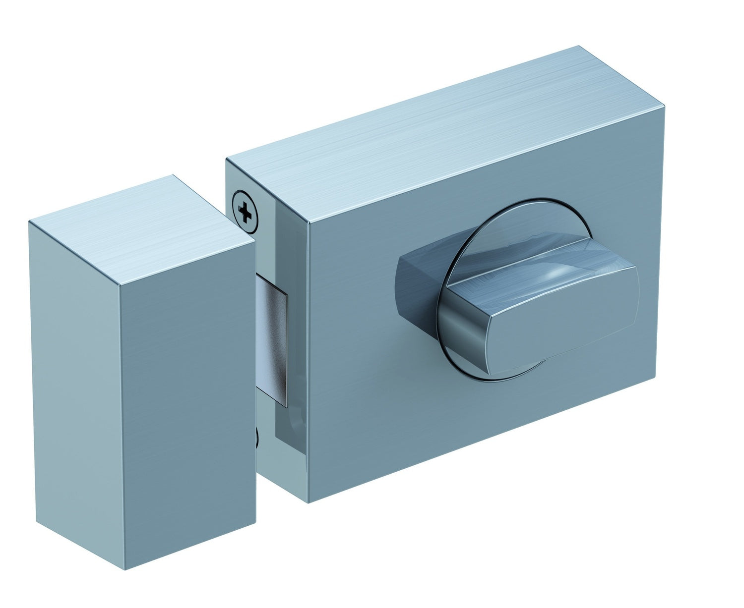 BASI KS 500-45 Edelstahlfarben Türzusatzschloss Eckig Dornmaß 45mm