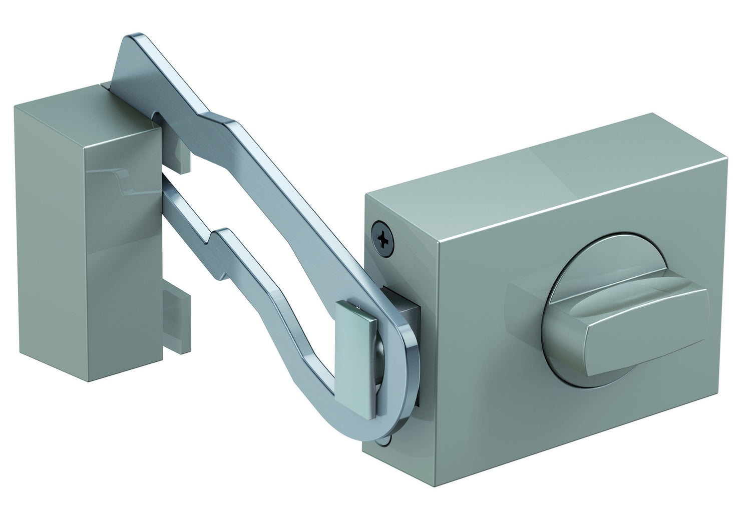 BASI KS 500-45 Silber Türzusatzschloss Eckig Sperrbügel Dornmaß 45mm