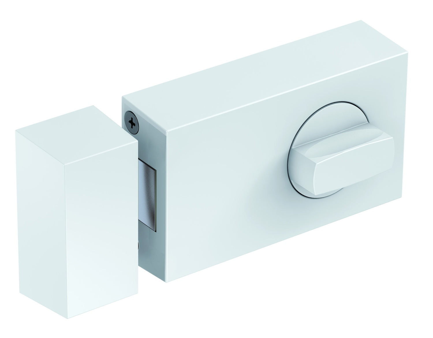 BASI KS 500-70 Weiß Türzusatzschloss Eckig Dornmaß 70mm