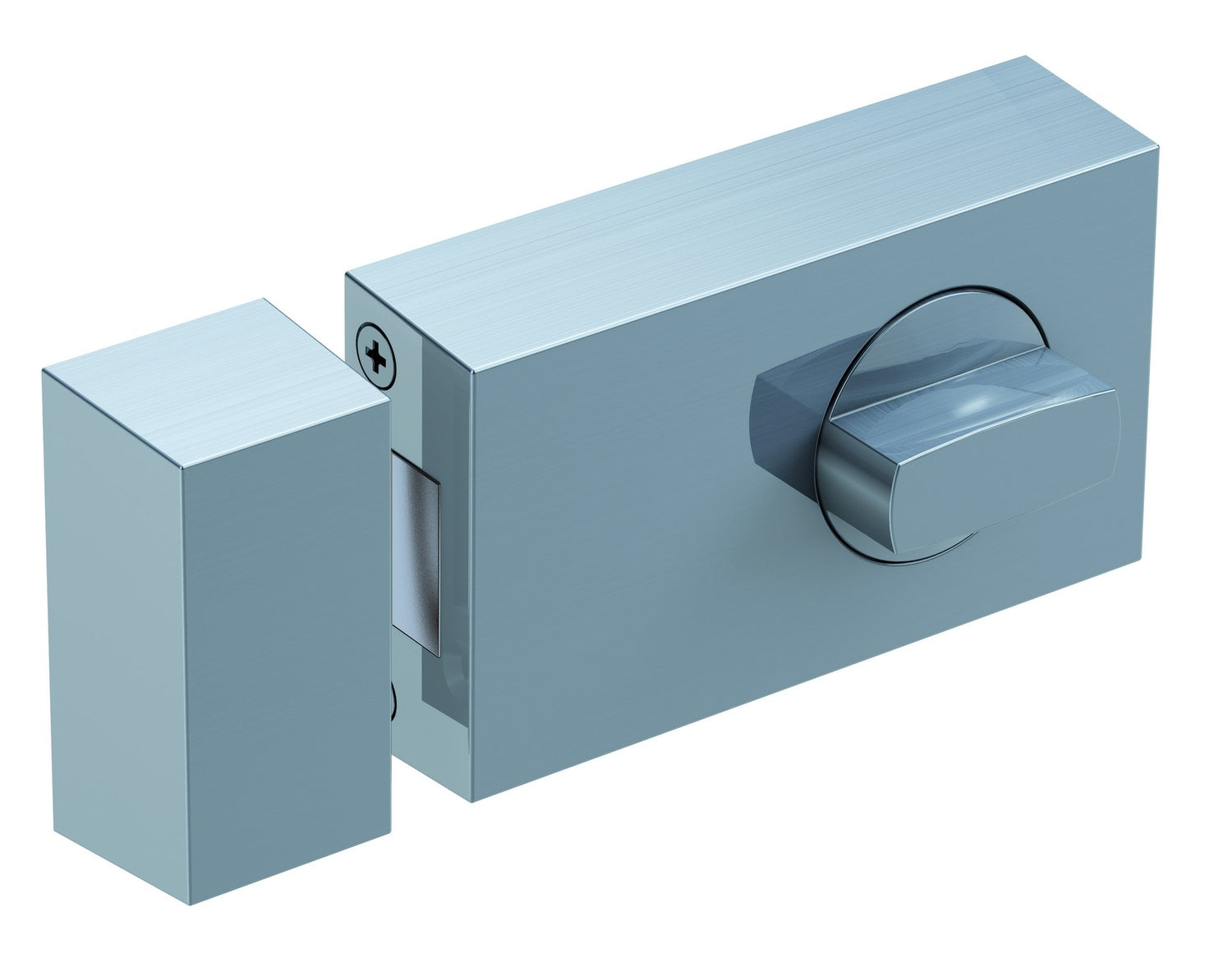 BASI KS 500-70 Edelstahlfarben Türzusatzschloss Eckig Dornmaß 70mm