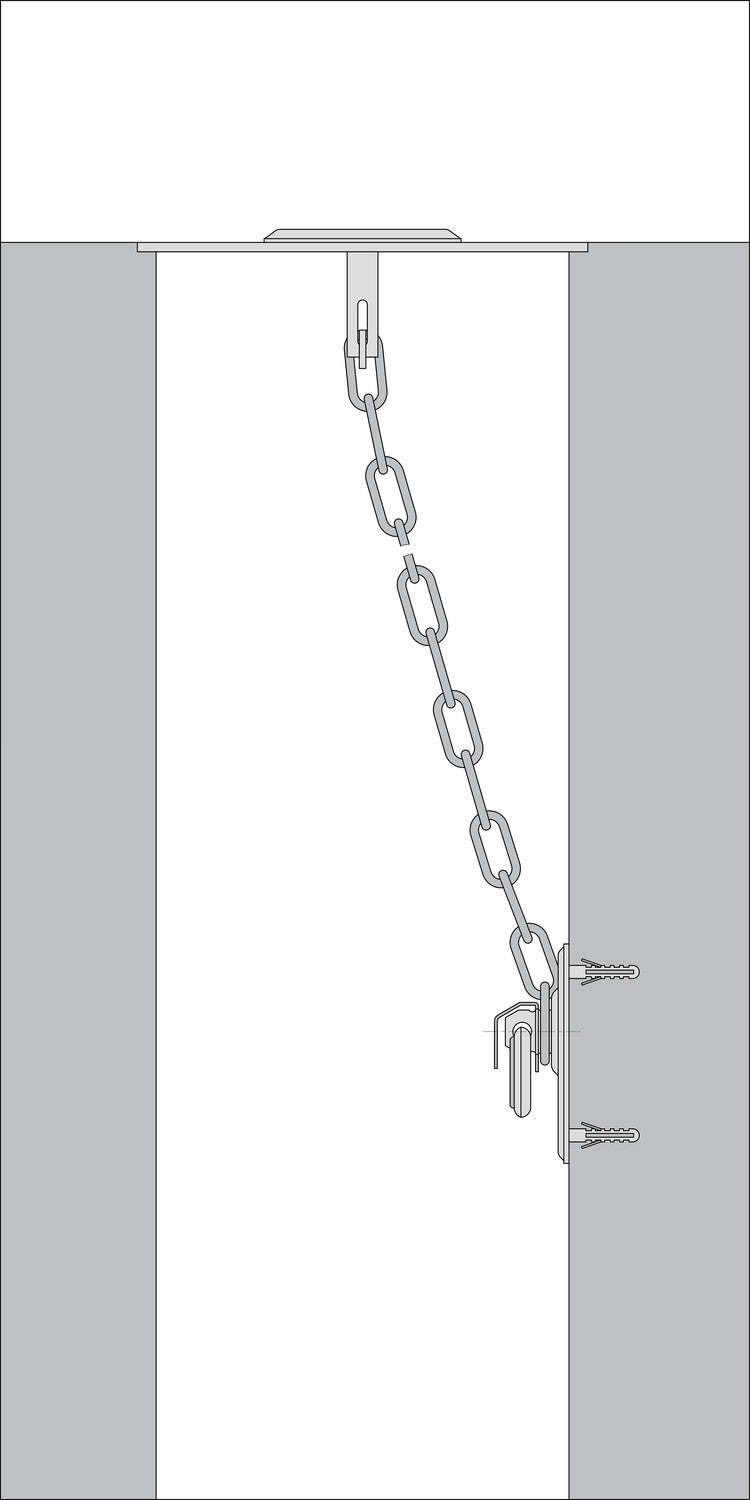 BASI GS 100 Gitterrostsicherung für Kellerschacht Länge Kette 700mm