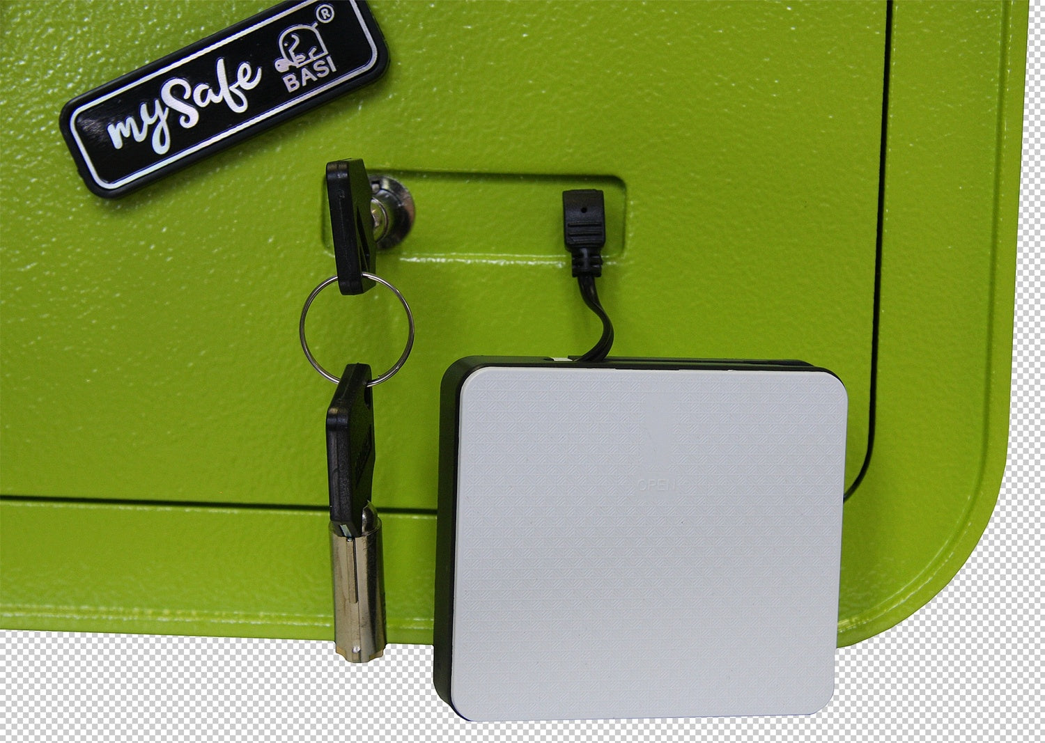 BASI mySafe 430-Fingerprint Apfelgrün Elektronik Möbel Tresor