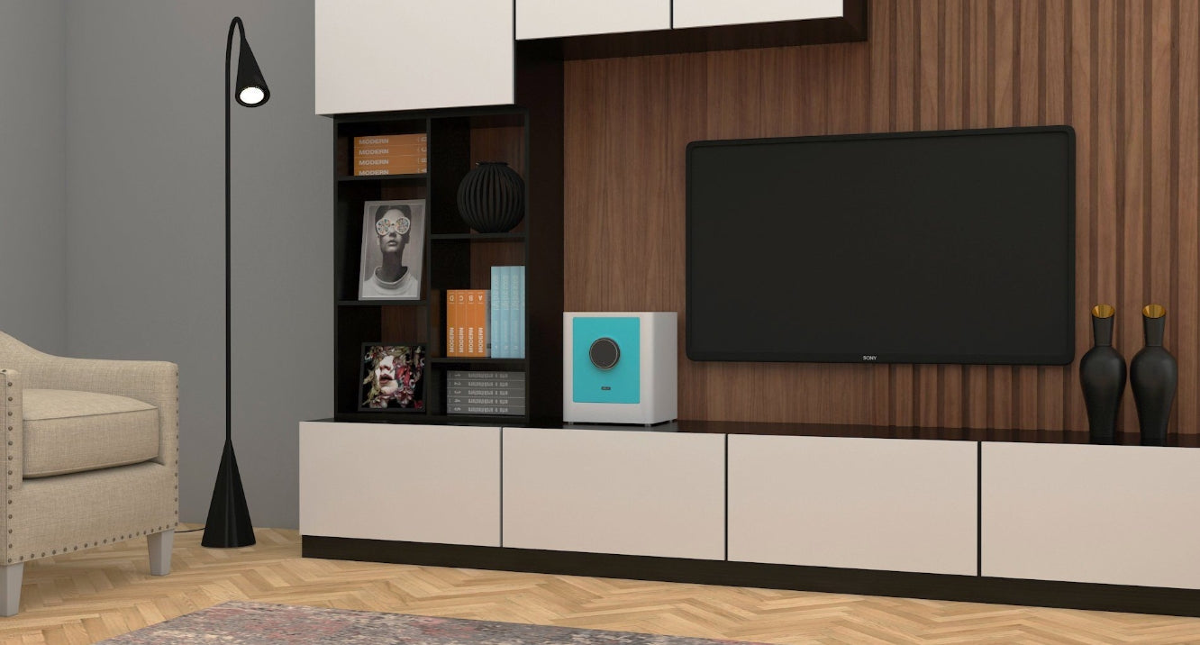 BASI mySafe Premium 350-Blau/Weiß Elektronik Möbel Tresor Touch-Display