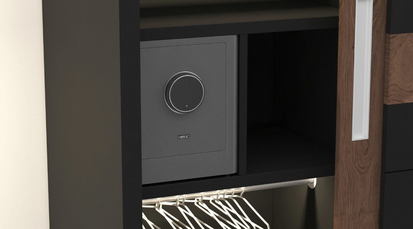 BASI mySafe Premium 350-Grau Elektronik Möbel Tresor Touch-Display